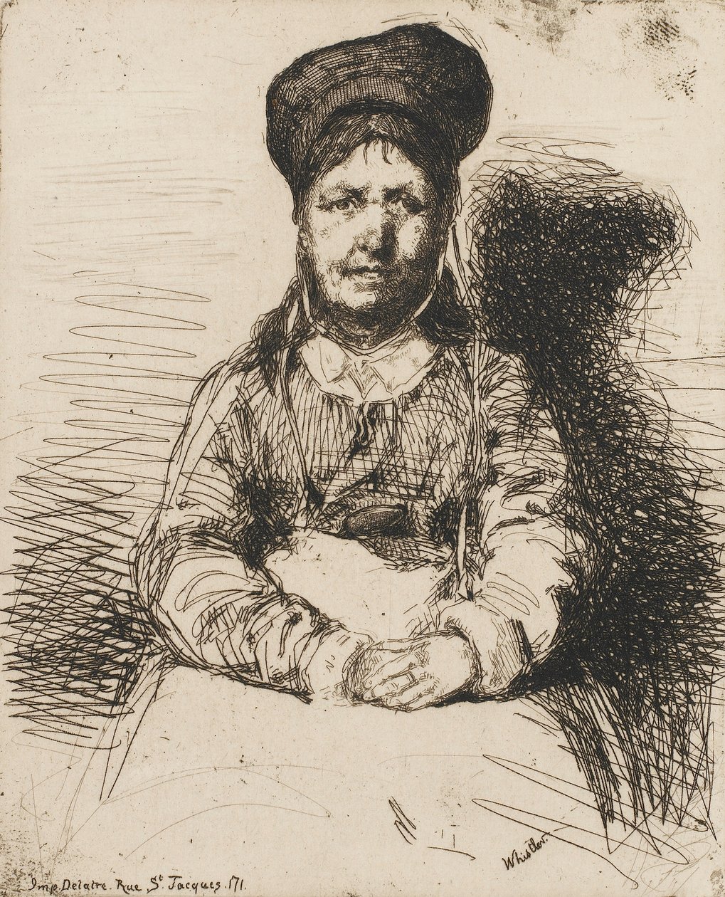 La Retameuse. Eine der zwölf Radierungen aus der Natur Das französische Set, 1858 von James Abbott McNeill Whistler
