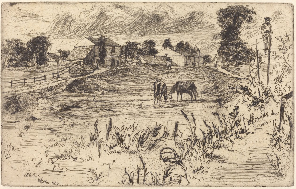 Landschaft mit Pferd, 1859 von James Abbott McNeill Whistler