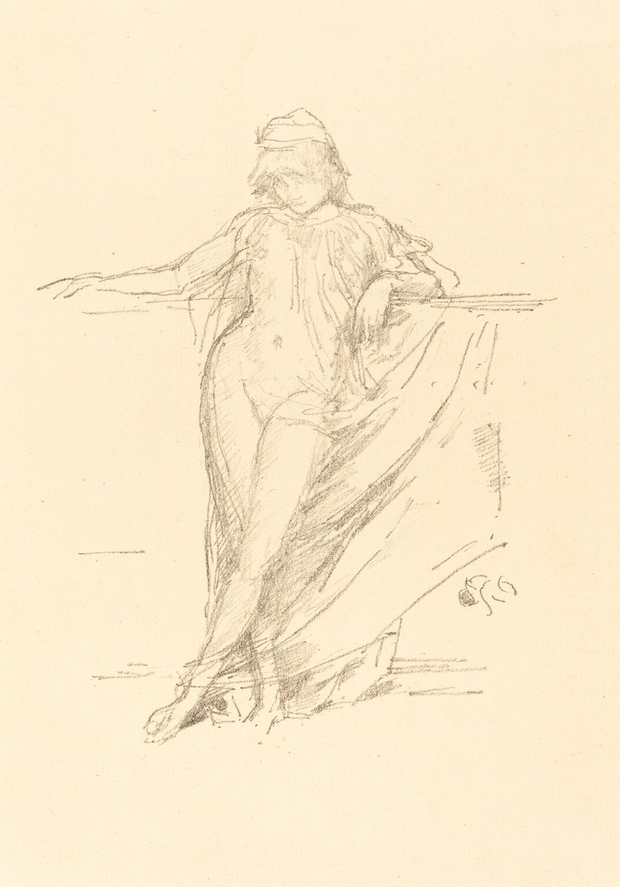 Kleine drapierte Figur, lehnend, 1893 von James Abbott McNeill Whistler