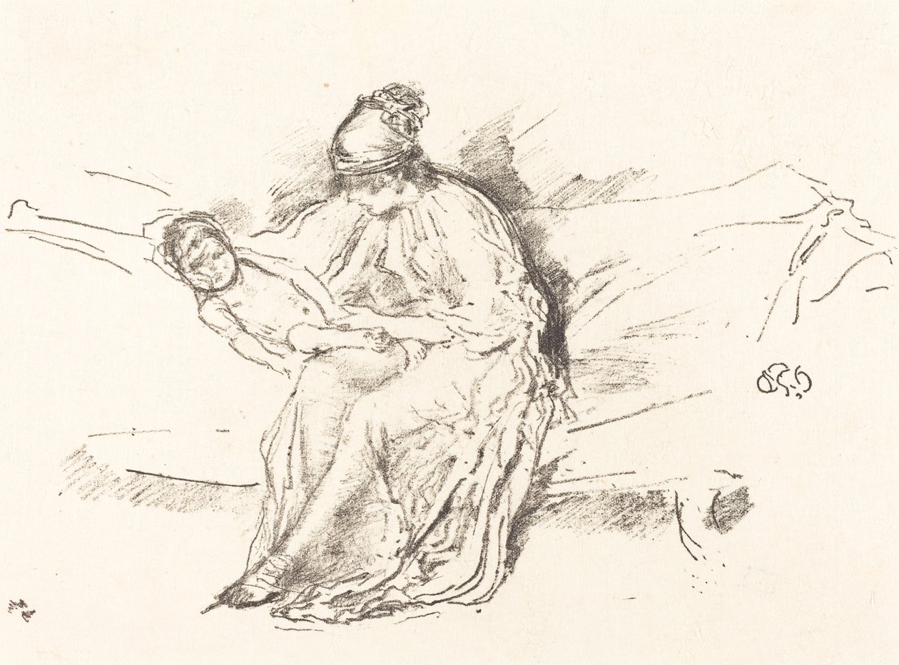 Mutter und Kind, Nr. 4, 1891-1895 von James Abbott McNeill Whistler