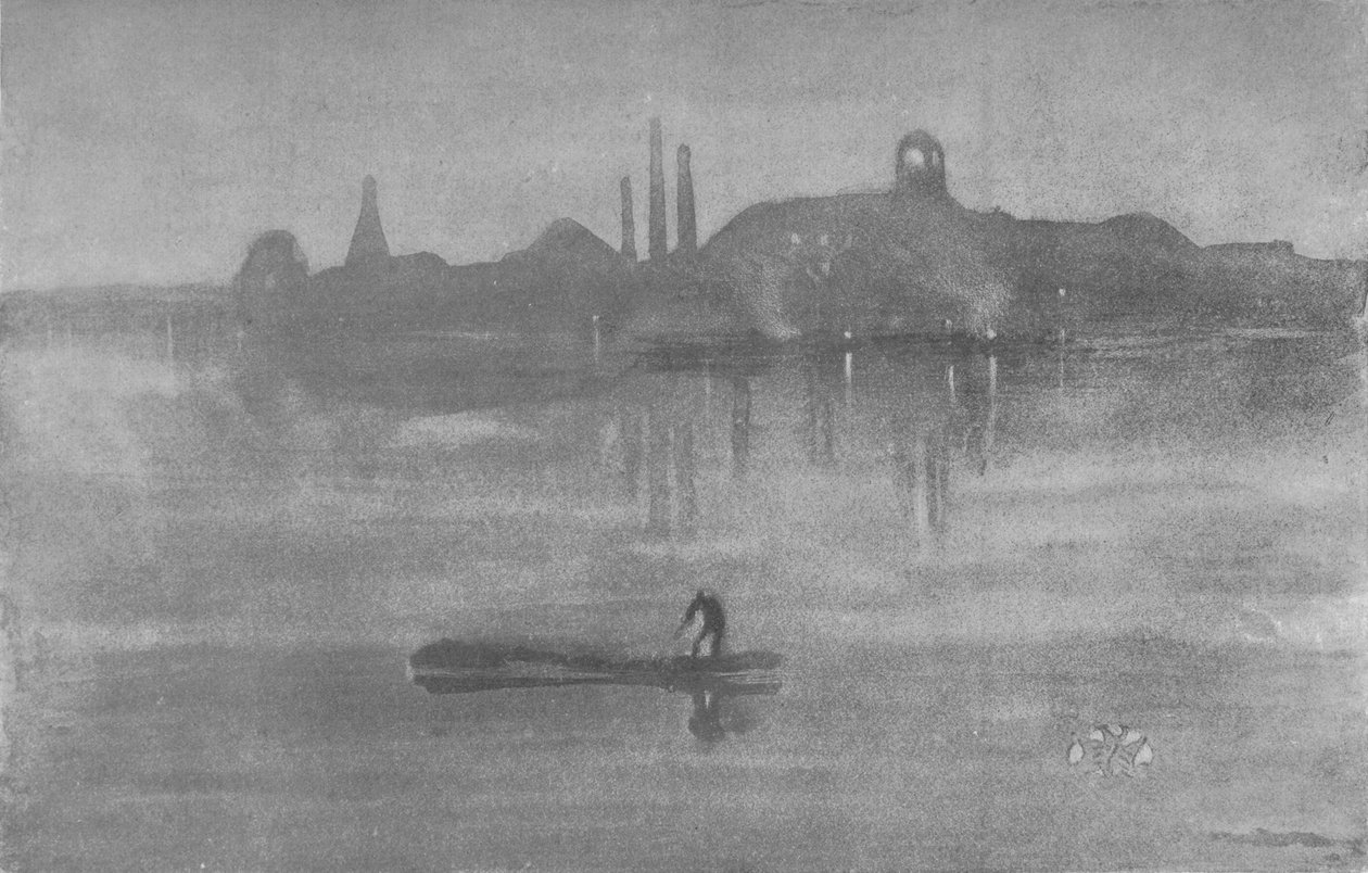Nocturne: Die Themse bei Battersea, 1878, 1904 von James Abbott McNeill Whistler