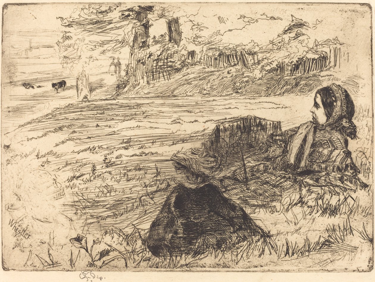Kindermädchen und Kind, 1859 von James Abbott McNeill Whistler
