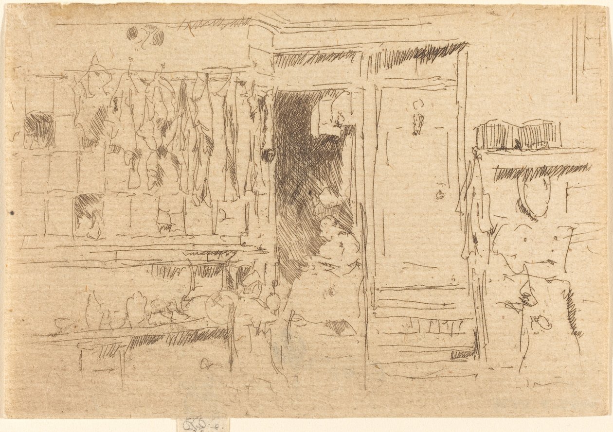 Altkleiderladen, Nr. I, ca. 1884-1886 von James Abbott McNeill Whistler