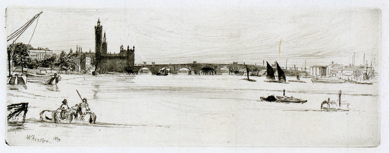 Alte Westminster-Brücke von James Abbott McNeill Whistler