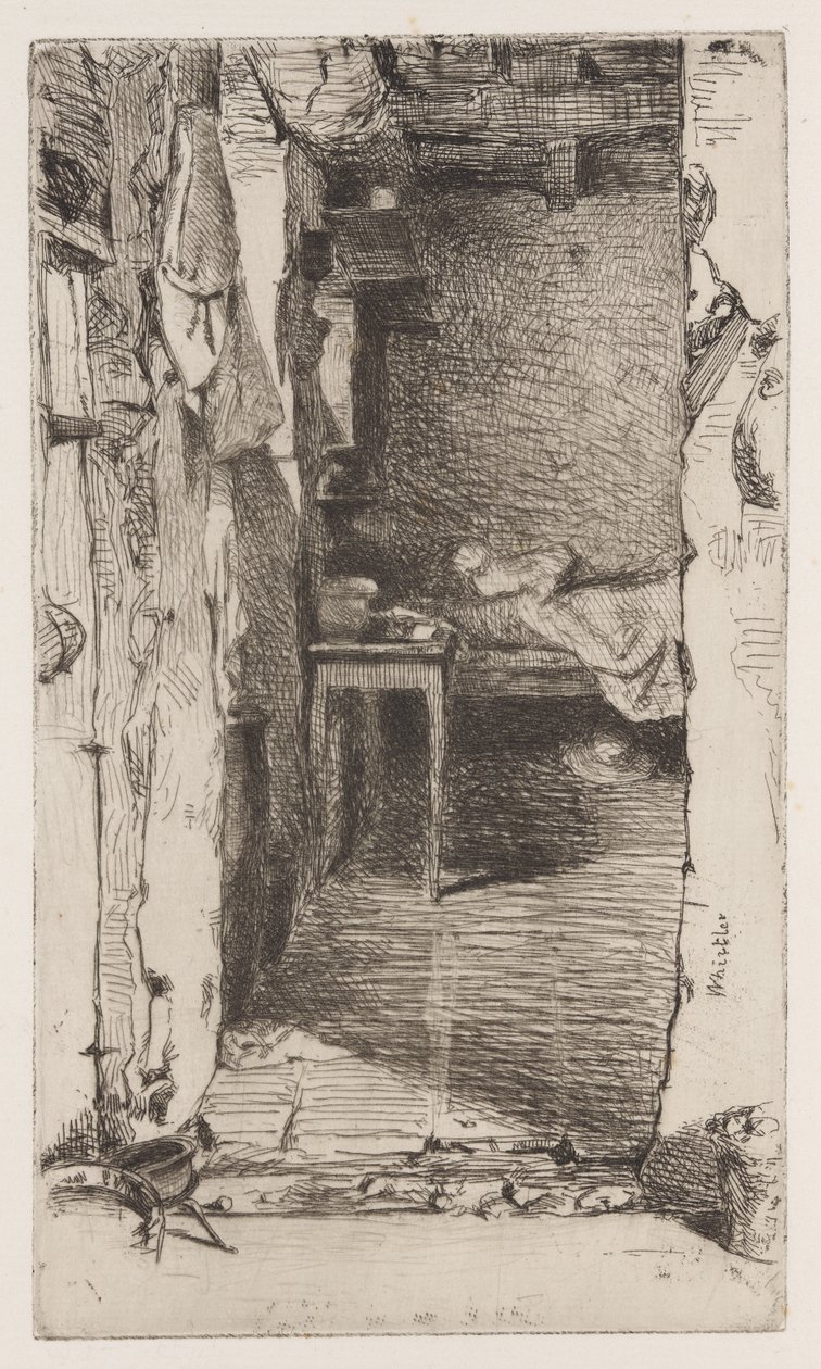 Lumpensammler, Quartier Mouffetard, Paris von James Abbott McNeill Whistler