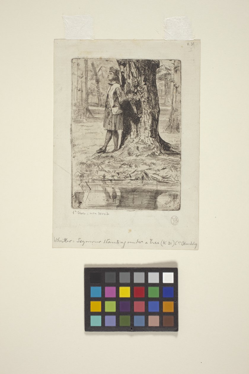 Seymour unter einem Baum stehend von James Abbott McNeill Whistler