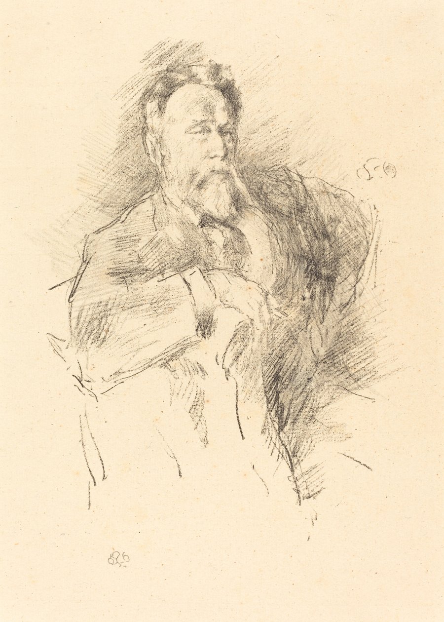 Skizze von William E. Henley, 1896 von James Abbott McNeill Whistler