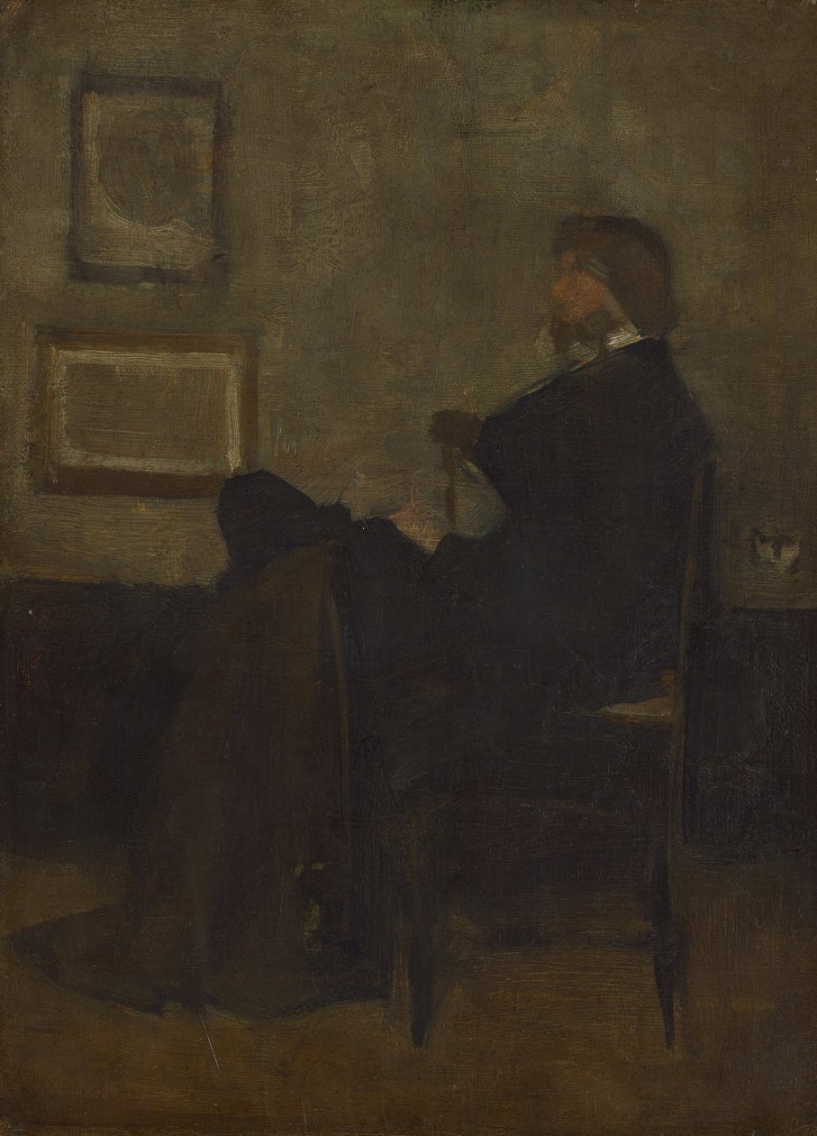 Studie für Arrangement in Grau und Schwarz, Nr. 2: Thomas Carlyle, 1872-73 von James Abbott McNeill Whistler