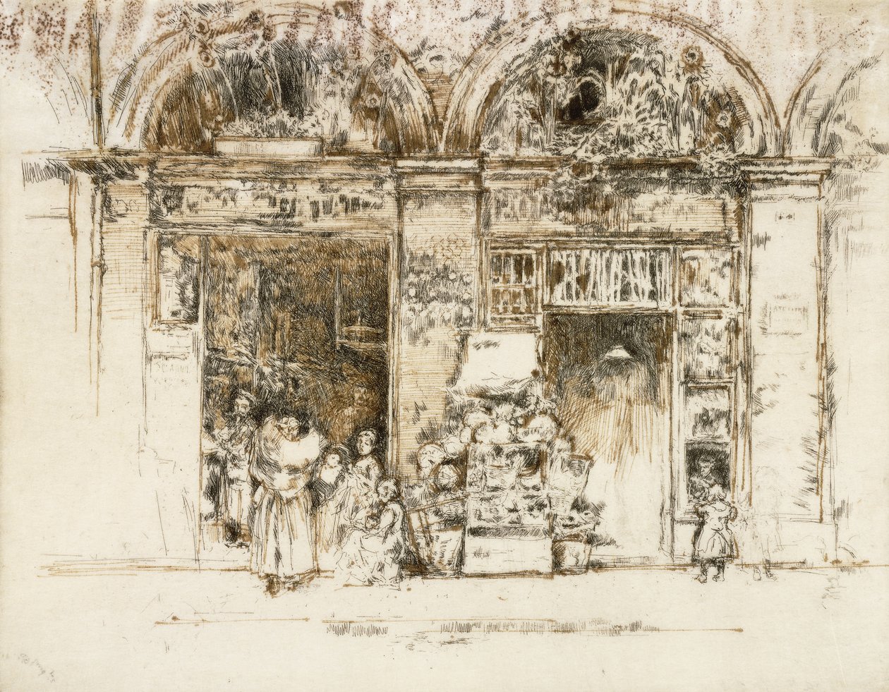 Sonnenblumen, Rue des Beaux-Arts, ca. 1892-93 von James Abbott McNeill Whistler
