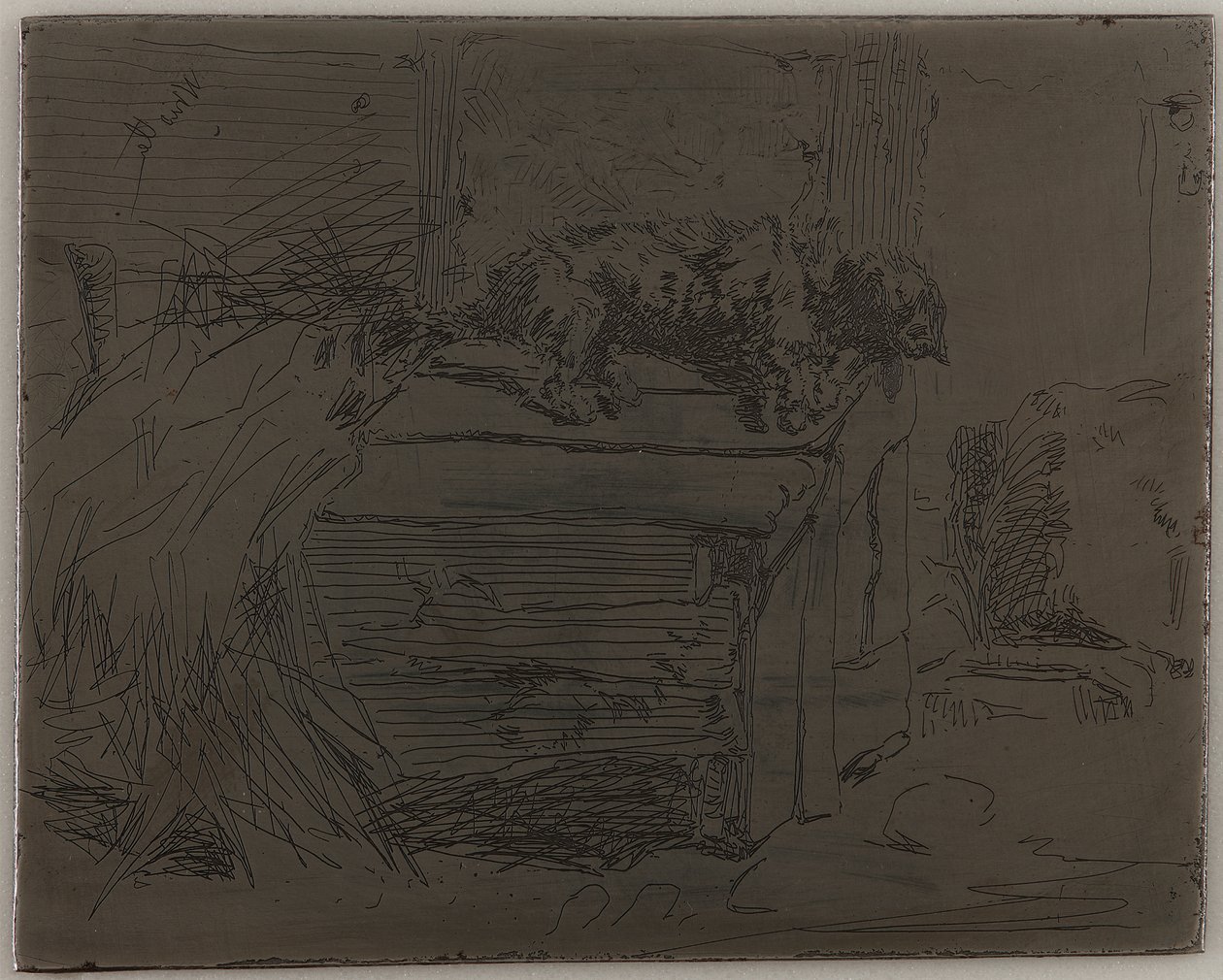 Der Hund auf der Hundehütte, 1858 von James Abbott McNeill Whistler