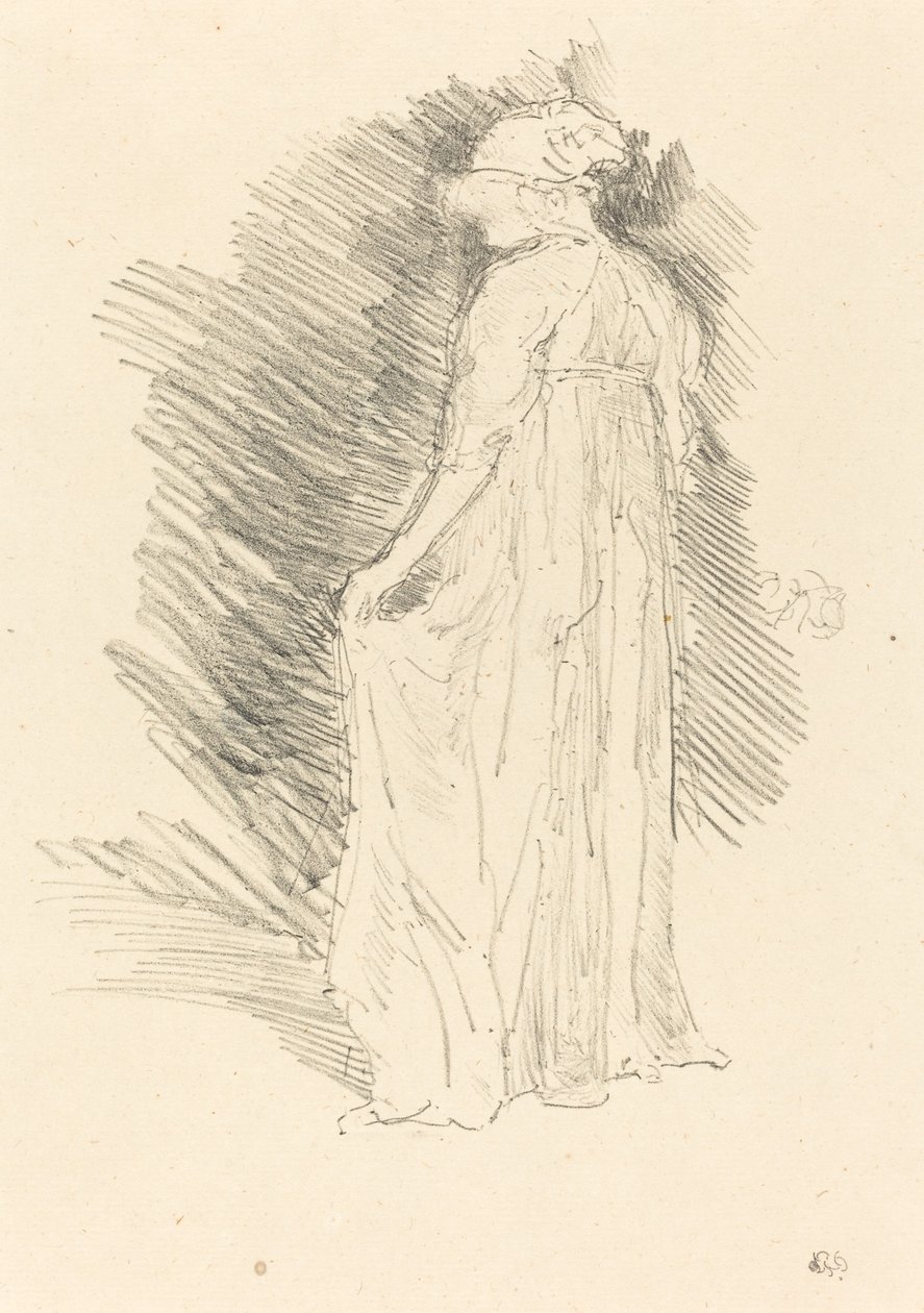Die drapierte Figur, Rückansicht, 1893 von James Abbott McNeill Whistler