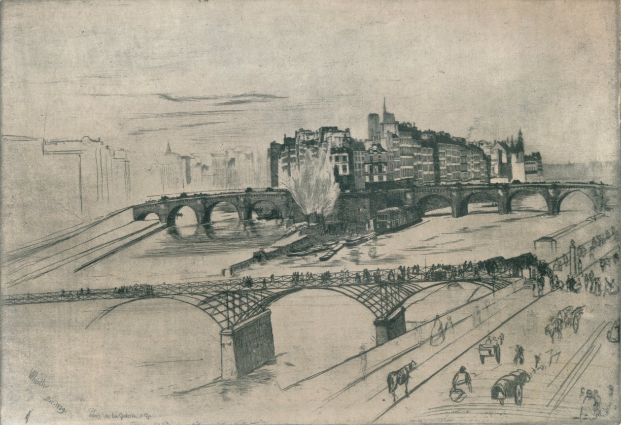 Die Île de la Cité, Paris, 1859, 1904 von James Abbott McNeill Whistler