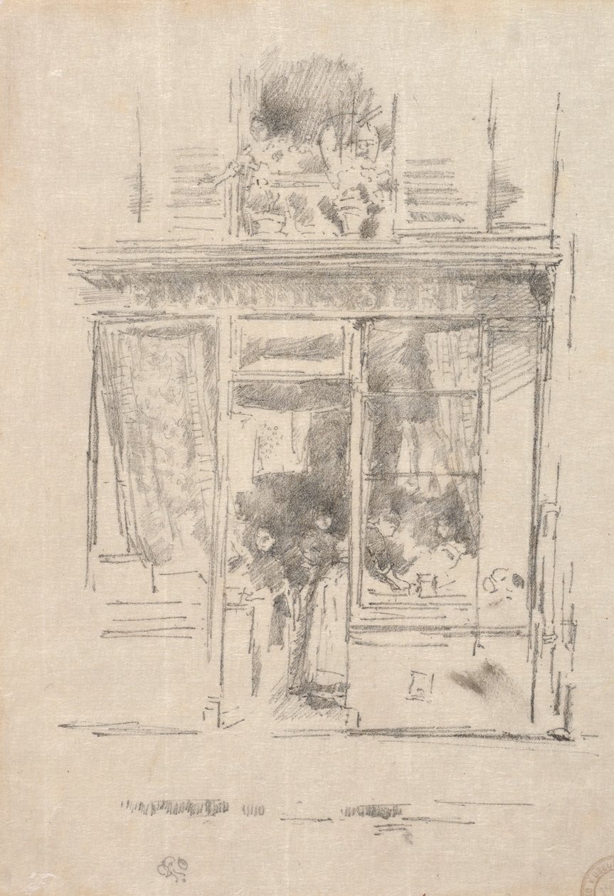 Die Wäscherin - La Blanchisseuse de la Place Dauphine, 1894 von James Abbott McNeill Whistler