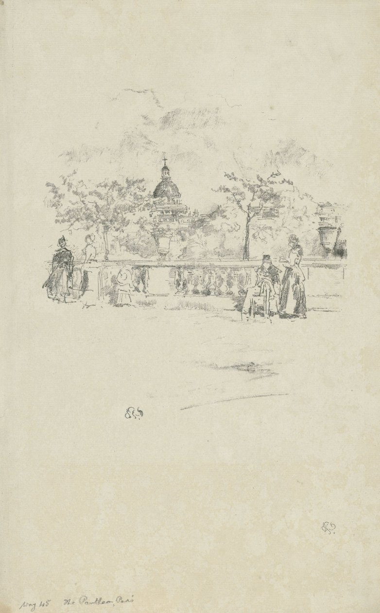 Das Pantheon, von der Terrasse der Luxemburger Gärten von James Abbott McNeill Whistler