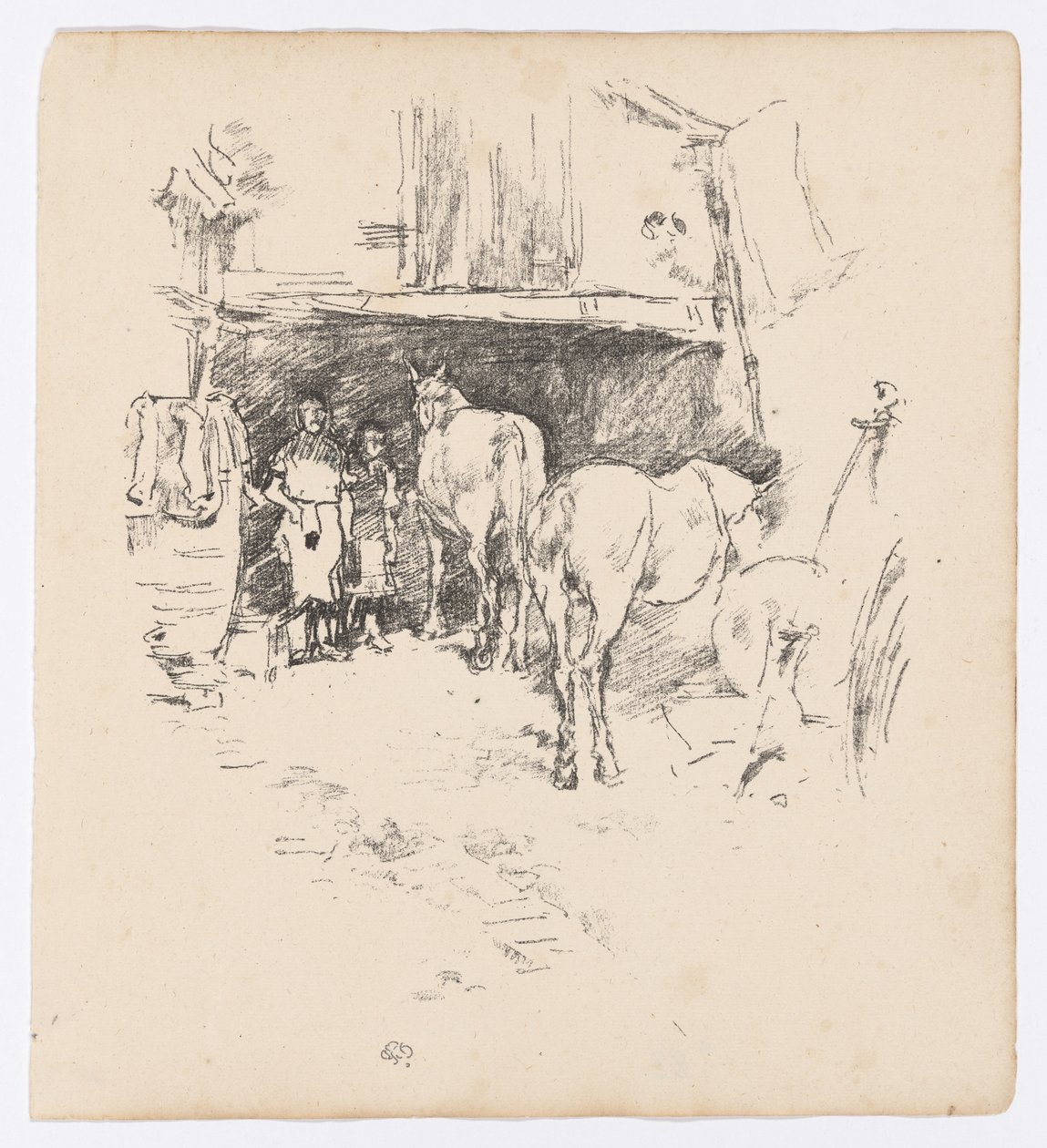 Der Hof des Schmieds von James Abbott McNeill Whistler