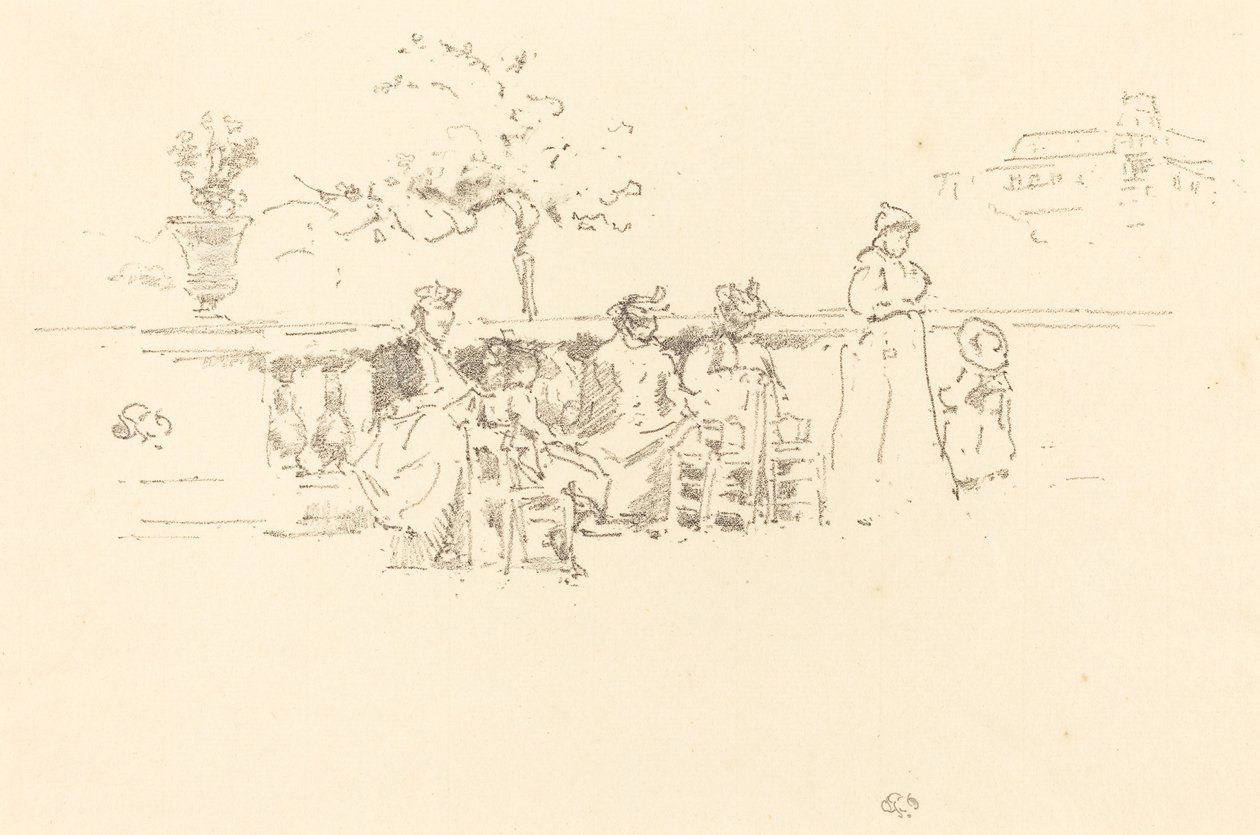 Die Terrasse, Luxemburg von James Abbott McNeill Whistler