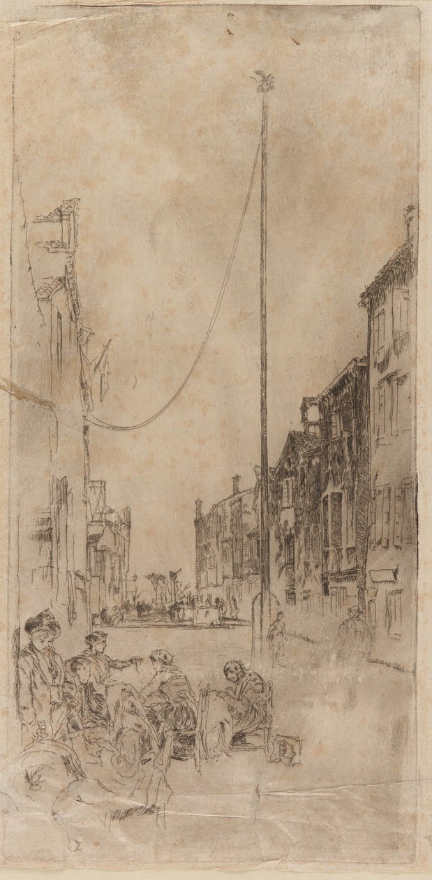 Der venezianische Mast, 1879-1880 von James Abbott McNeill Whistler