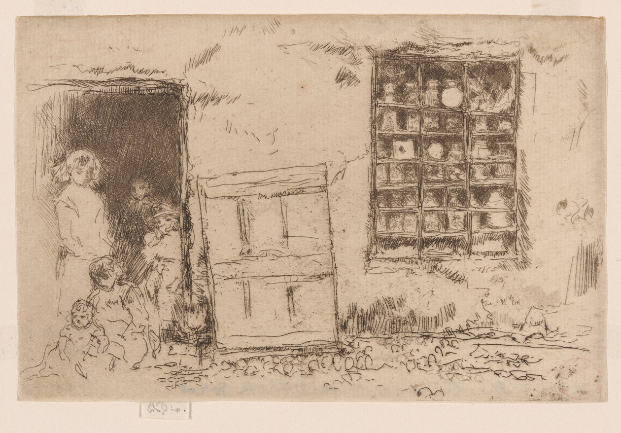 Der Dorfsüßwarenladen, ca. 1884-86 von James Abbott McNeill Whistler