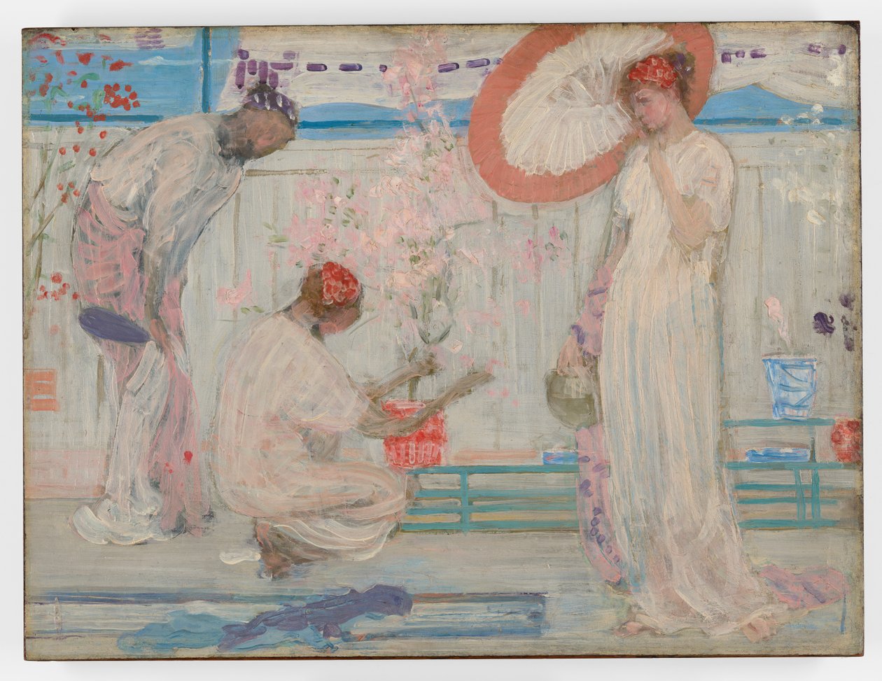 Die weiße Symphonie: Drei Mädchen von James Abbott McNeill Whistler