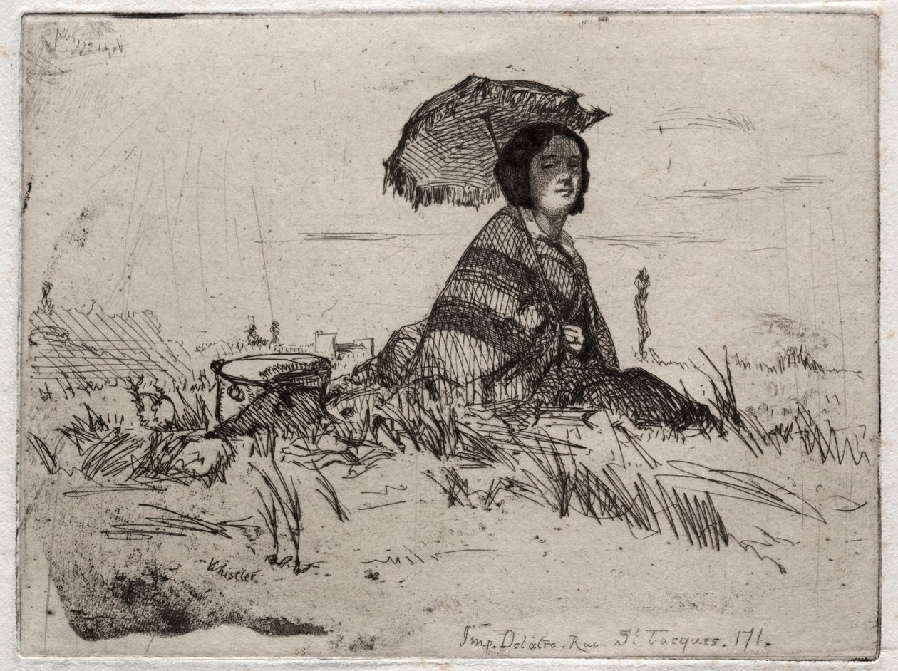 Zwölf Radierungen aus der Natur: En Plein Soleil, 1858 von James Abbott McNeill Whistler