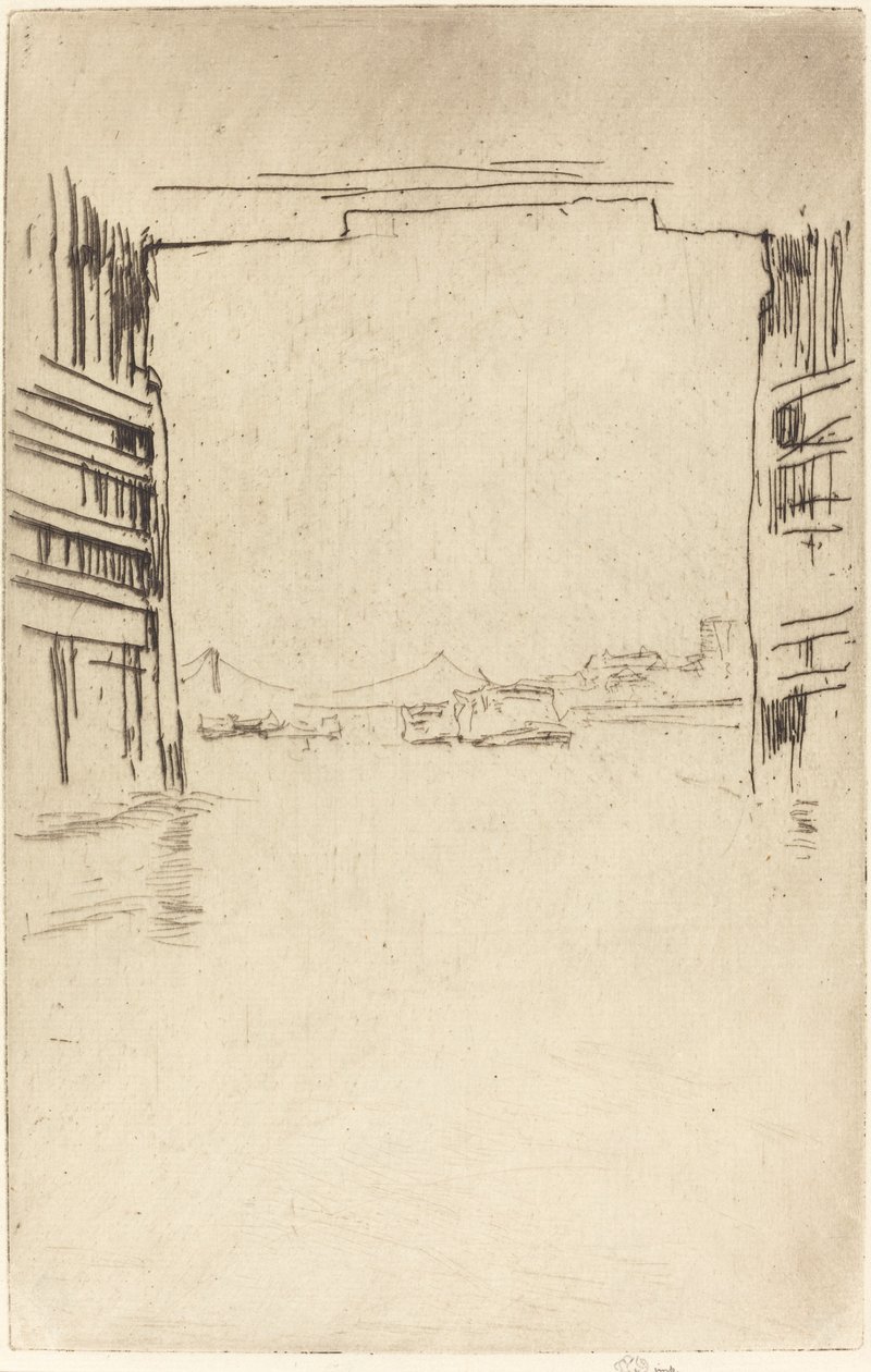 Unter der alten Battersea-Brücke von James Abbott McNeill Whistler
