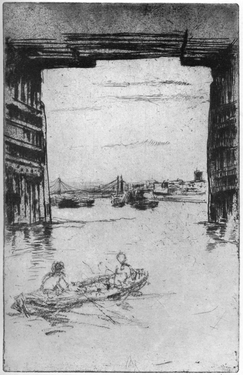 Unter der alten Battersea-Brücke, 1879 1904 von James Abbott McNeill Whistler