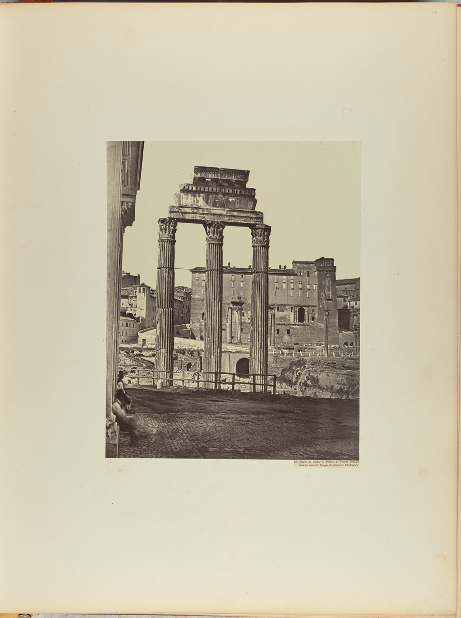 Der Tempel von Castor und Pollux im Forum Romanum, auch bekannt als der Tempel der Minerva Chalcidica von James Anderson