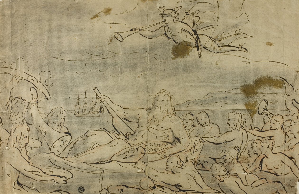 Studie für Handel oder der Triumph der Themse, 1767-80 von James Barry