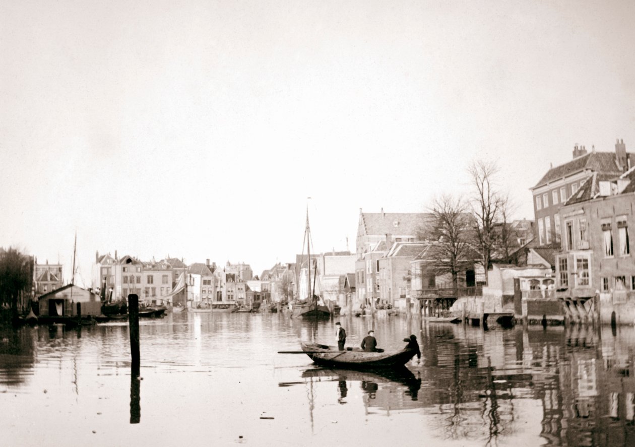 Boot auf dem Kanal, Dordrecht, Niederlande, 1898 von James Batkin