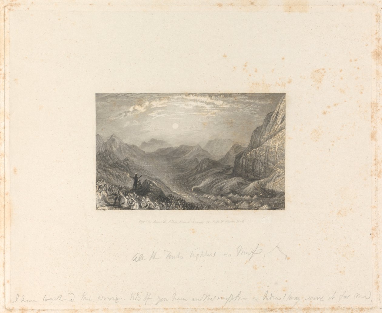 Das Tal, in dem die Kinder Israels lagerten, mit dem Berg Sinai in der Ferne von James Baylis Allen