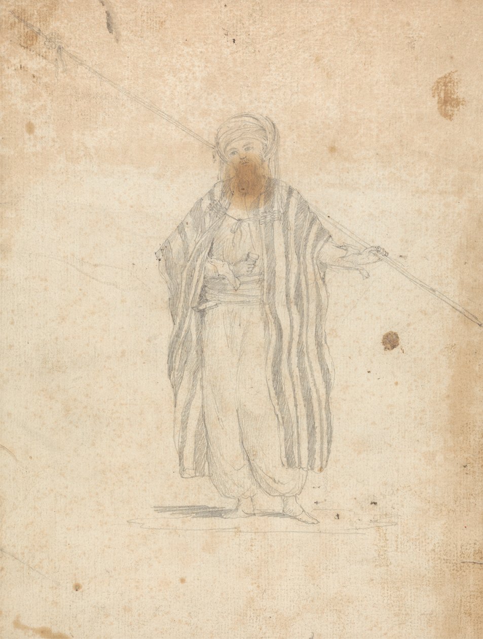 Mann mit Burnus und Speer von James Bruce