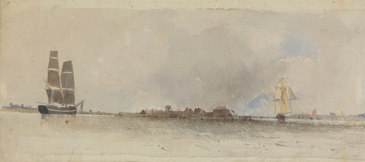 Küstenszene mit Schiffen von James Chisholm Gooden
