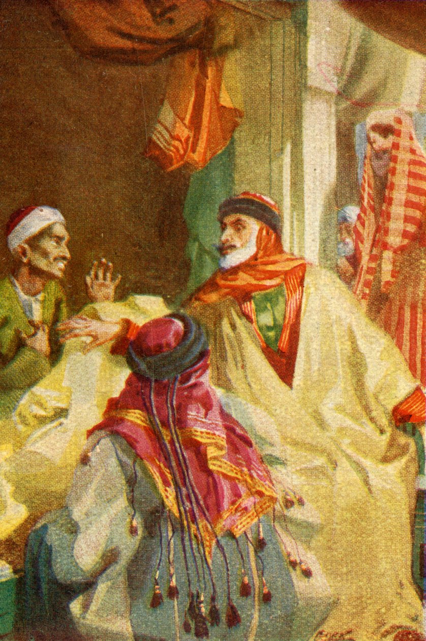 Ein Palästina-Basar - Lukas xxii. 36, ca. 1924 von James Clark, Henry A Harper