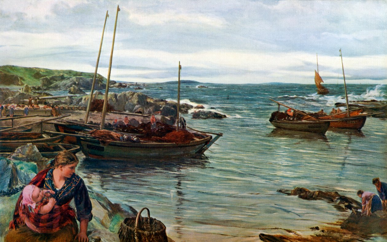 Heim mit der Flut, 1880, 1912 von James Clarke Hook