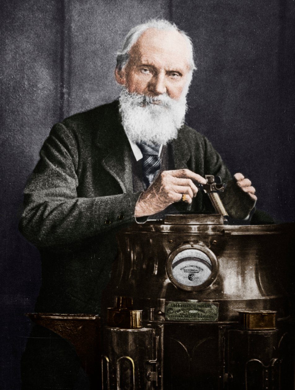 Lord Kelvin, schottischer Mathematiker und Physiker, mit seinem Kompass, 1902 von James Craig Annan