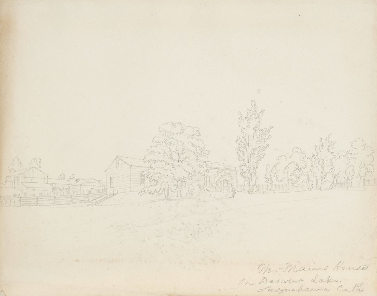 Haus von Mr. Main am Derwent Lake, Susquehanna Co. Pa., 1843 von James David Smillie