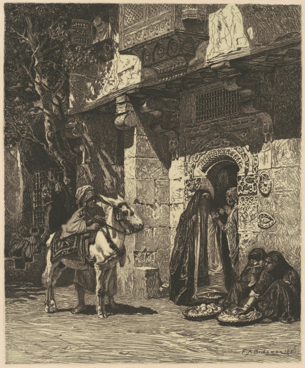 Eine Dame aus Kairo zu Besuch von James David Smillie, after Frederic Arthur Bridgman
