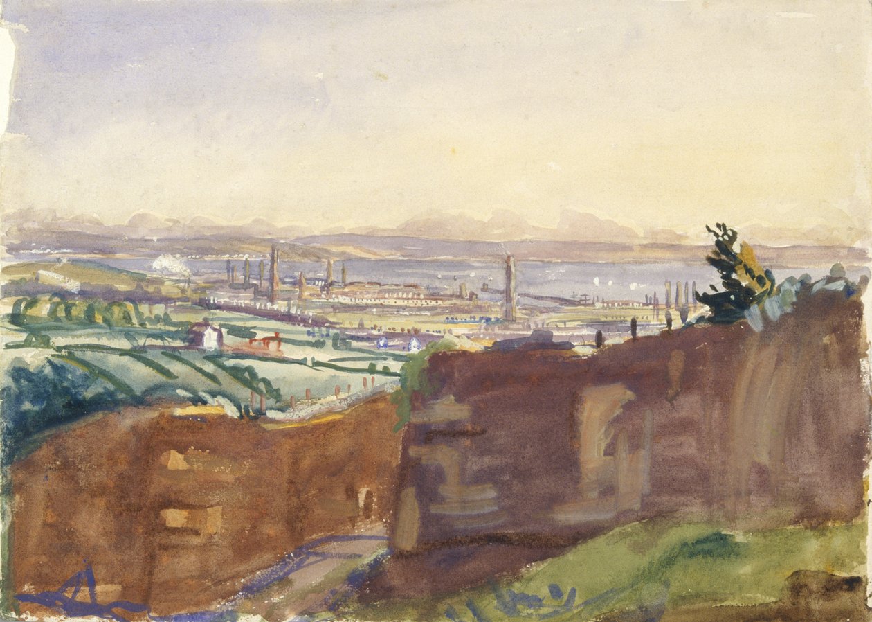 Llanelli vom Furnace Quarry von James Dickson Innes