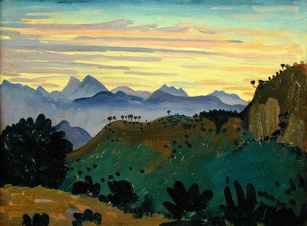 Sonnenuntergang, Sierra da Ronda, ca. 1912 von James Dickson Innes
