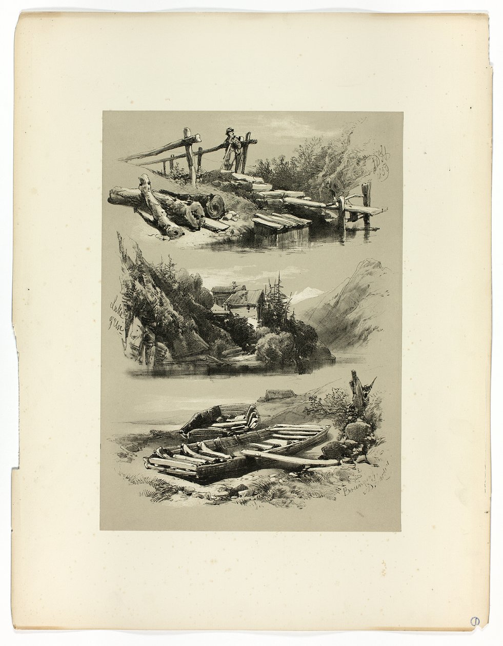 Uri-See und Brunnen, aus malerischen Auswahlen von James Duffield Harding