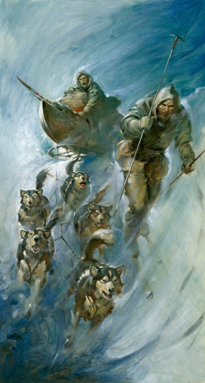 Nansen, Eroberer des arktischen Eises (Gouache auf Papier) von James Edwin McConnell