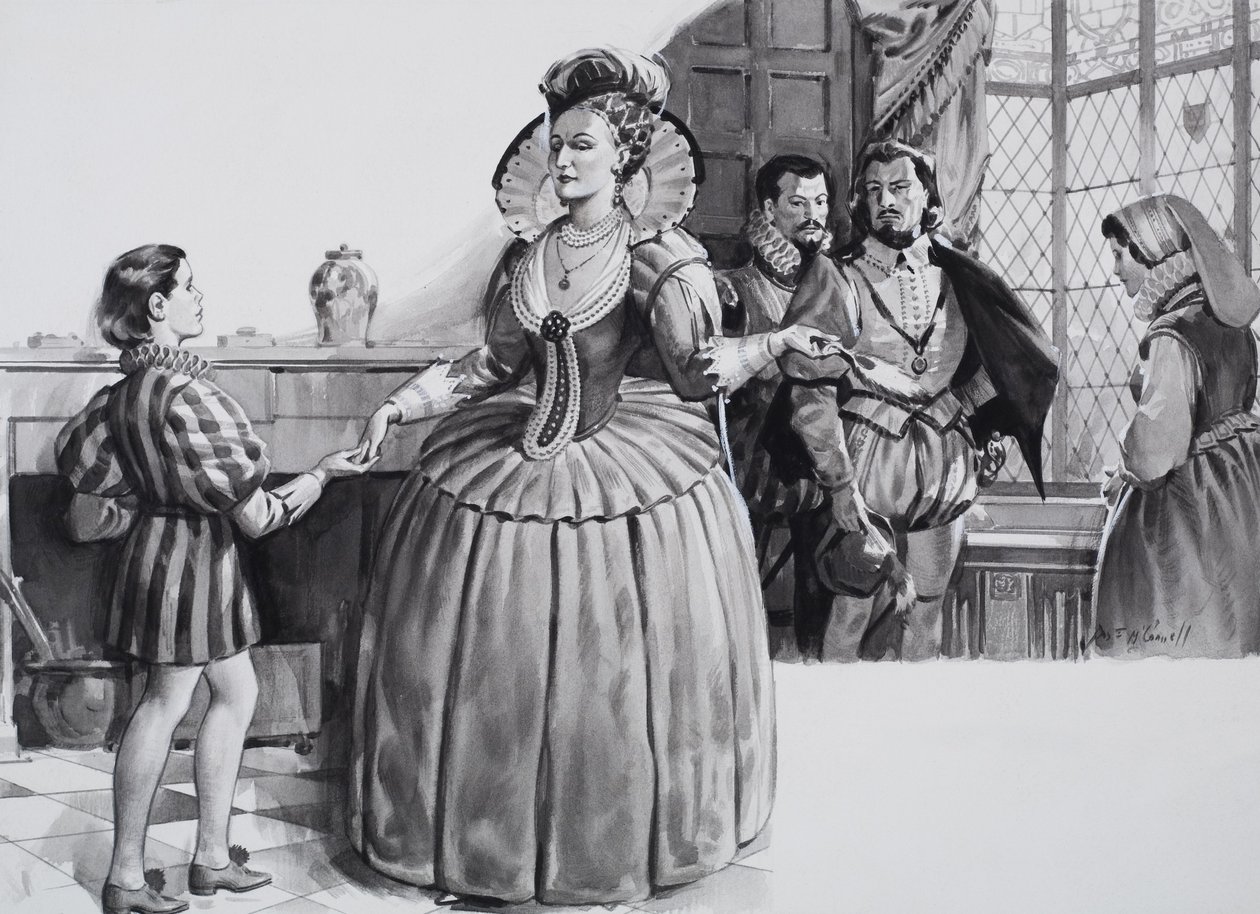 Der junge Francis Bacon und Königin Elisabeth I. von James Edwin McConnell
