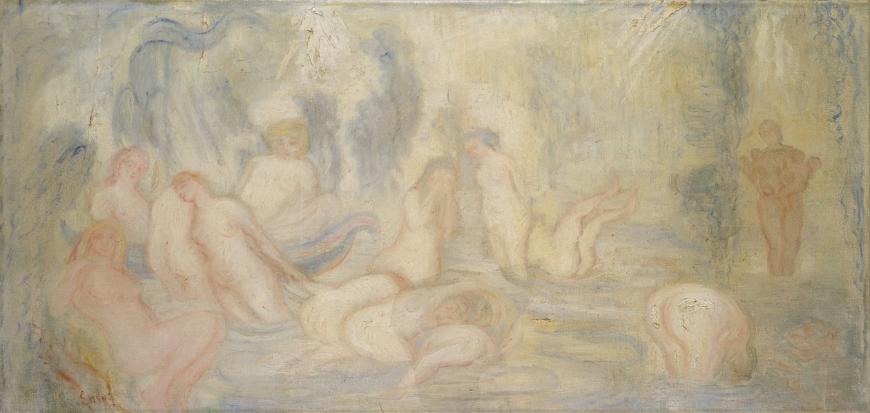 Badende Mädchen (Gekrümmte und wellenförmige Linien) 1911 von James Ensor