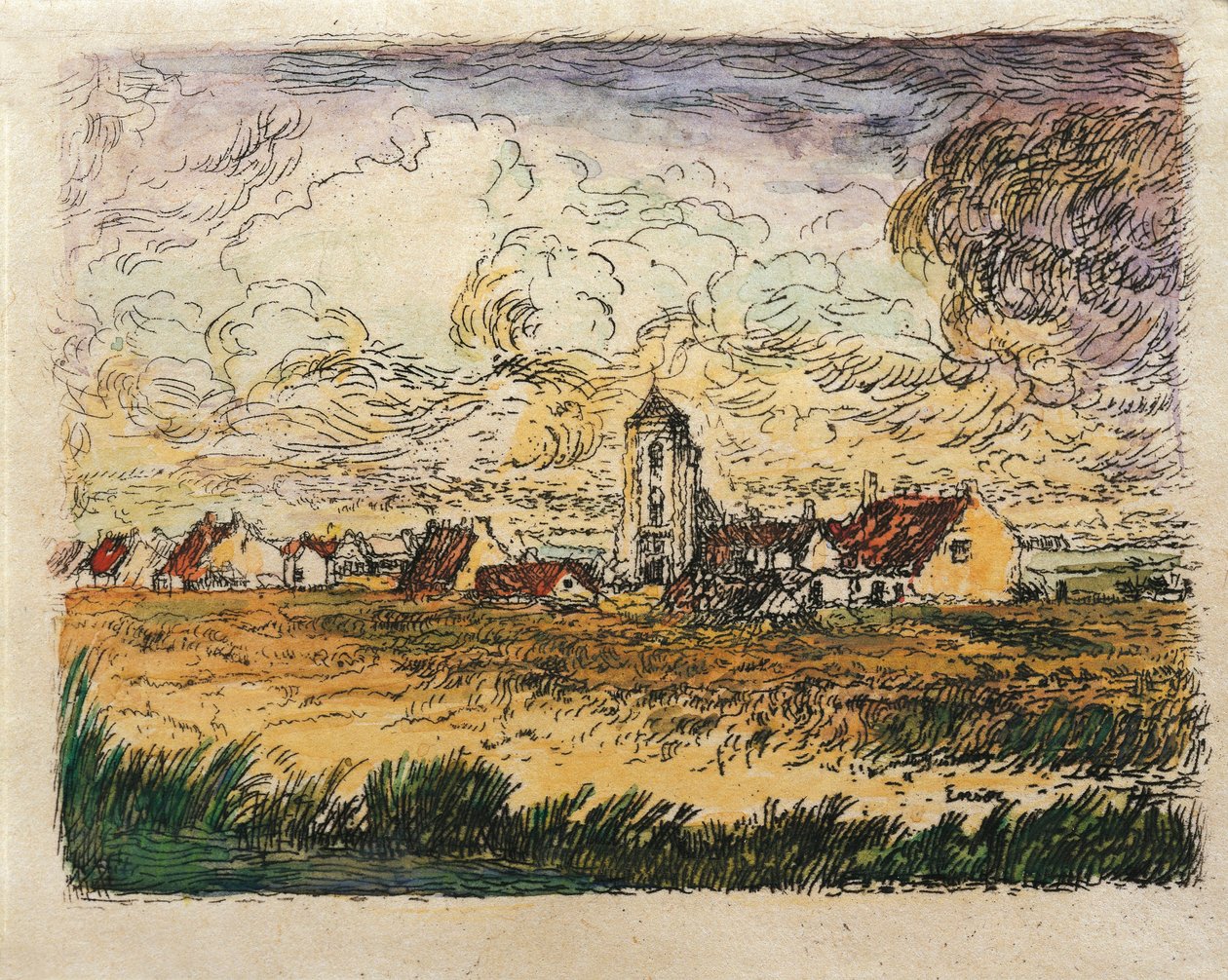 Belgien, Kleine Ansicht von Mariakerke von James Ensor