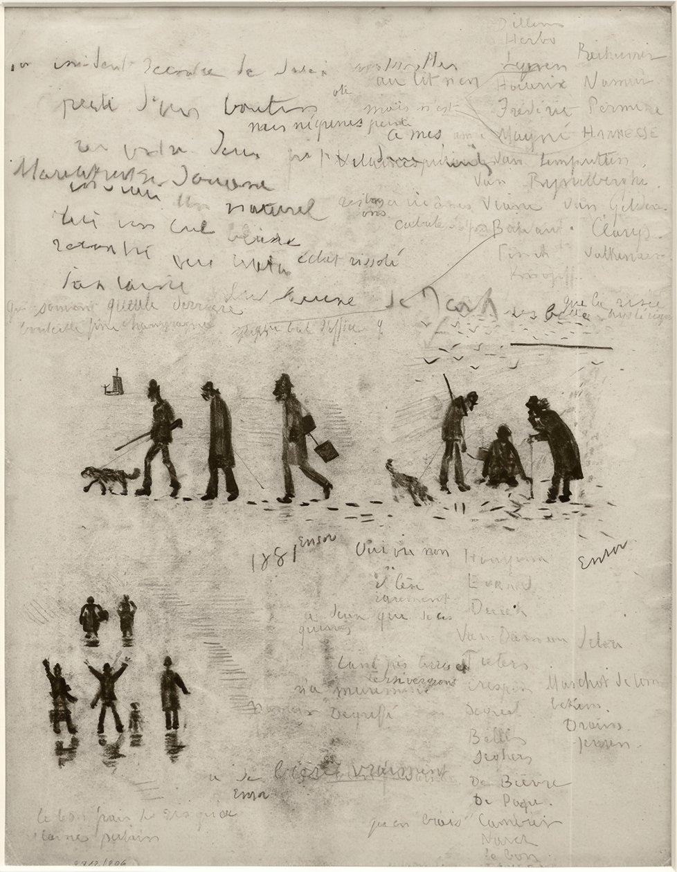 Geschichte ohne Worte (Jäger im Winter) von James Sidney Ensor