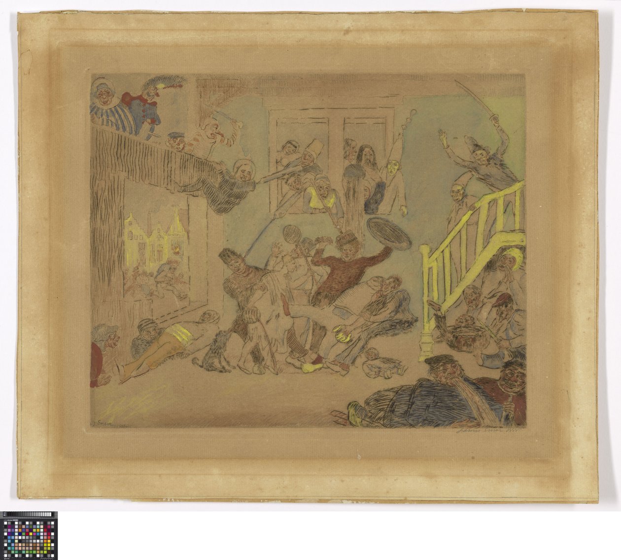 Kampf der Läuseköpfe Verlangen und Gebacken von James Ensor