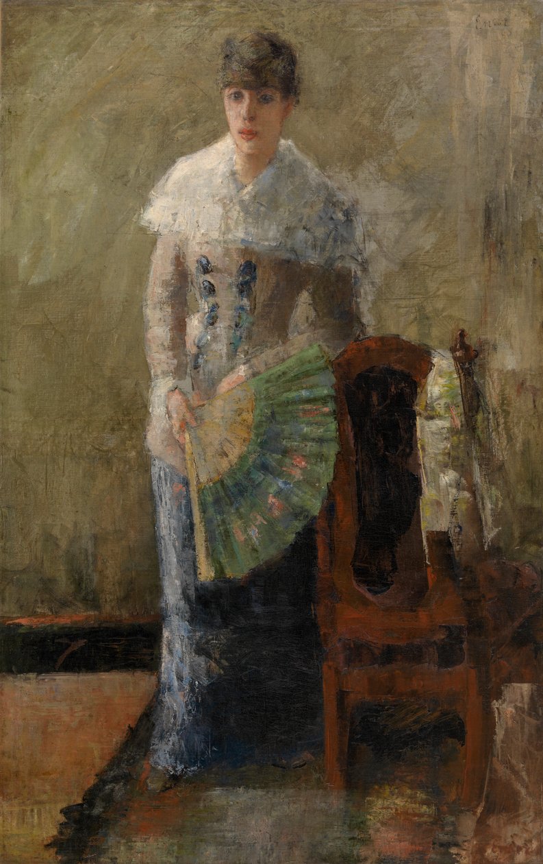 Dame mit Fächer von James Ensor
