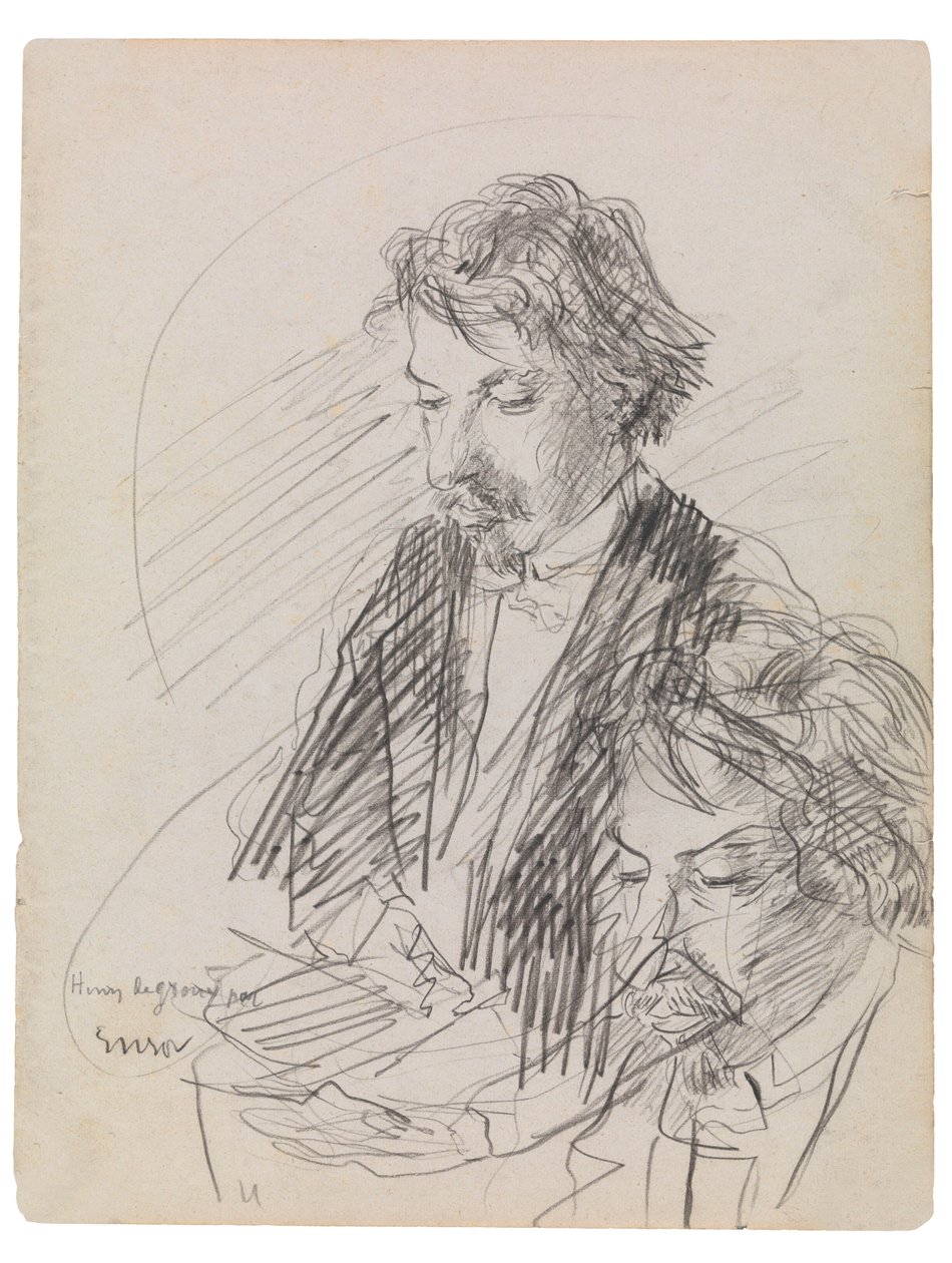 Porträt des Künstlers Henry De Groux, ca. 1883 von James Ensor