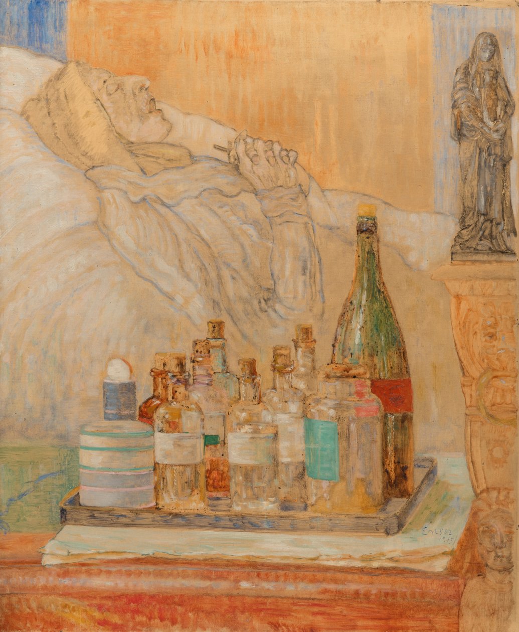 Die Mutter des Künstlers im Tod von James Ensor