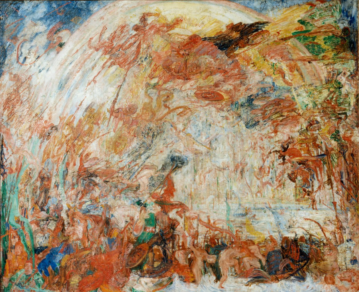 Der Sturz der rebellischen Engel, 1889 von James Ensor